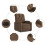 Sillón reclinable eléctrico de tela marrón de , Sillones - Ref: Foro24-3204690, Precio: 249,93 €, Descuento: %