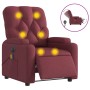 Sillón de masaje reclinable eléctrico tela rojo tinto de , Sillones - Ref: Foro24-3204701, Precio: 259,85 €, Descuento: %