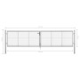 Galvanized silver steel garden gate 415x125 cm by vidaXL, garden gates - Ref: Foro24-144298, Price: 355,84 €, Discount: %