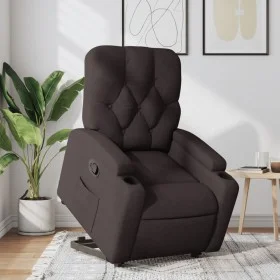 Dark brown fabric lift-up recliner by , Armchairs - Ref: Foro24-3204715, Price: 278,06 €, Discount: %