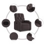 Hochklappbarer Liegesessel aus dunkelbraunem Stoff von , Sessel - Ref: Foro24-3204715, Preis: 260,43 €, Rabatt: %