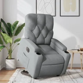Light Gray Fabric Electric Liftable Recliner Chair by , Armchairs - Ref: Foro24-3204734, Price: 325,90 €, Discount: %