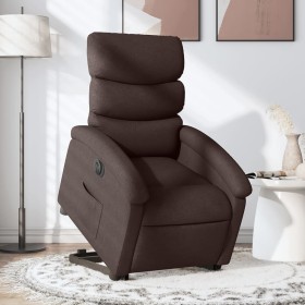 Sillón eléctrico reclinable elevable de tela marrón oscuro de , Sillones - Ref: Foro24-3204007, Precio: 299,54 €, Descuento: %