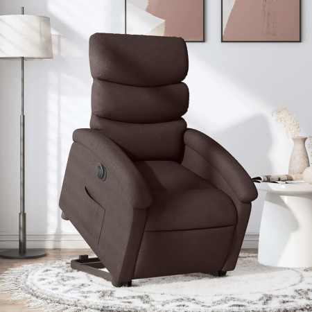 Sillón eléctrico reclinable elevable de tela marrón oscuro de , Sillones - Ref: Foro24-3204007, Precio: 299,54 €, Descuento: %