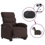 Sillón eléctrico reclinable elevable de tela marrón oscuro de , Sillones - Ref: Foro24-3204007, Precio: 299,54 €, Descuento: %