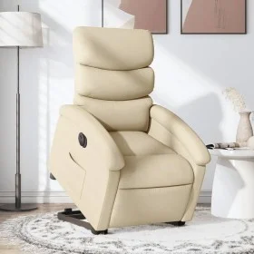 Sillón eléctrico reclinable elevable de tela color crema de , Sillones - Ref: Foro24-3204011, Precio: 325,54 €, Descuento: %