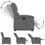 Sillón eléctrico reclinable elevable de tela gris oscuro de , Sillones - Ref: Foro24-3204189, Precio: 347,98 €, Descuento: %