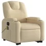 Liftable reclining electric massage chair cream fabric by , Armchairs - Ref: Foro24-3204413, Price: 371,17 €, Discount: %
