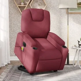 Sillón de masaje elevable eléctrico tela rojo tinto de , Sillones - Ref: Foro24-3204407, Precio: 356,47 €, Descuento: %