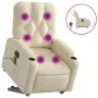 Sillón de masaje eléctrico reclinable elevable tela crema de , Sillones - Ref: Foro24-3204755, Precio: 356,49 €, Descuento: %