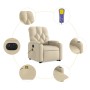 Anhebbarer elektrischer Massagesessel mit cremefarbenem Stoff von , Sessel - Ref: Foro24-3204755, Preis: 333,32 €, Rabatt: %