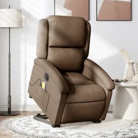 Anhebbarer, elektrisch verstellbarer Massagesessel aus braunem Stoff von , Sessel - Ref: Foro24-3204204, Preis: 378,89 €, Rab...