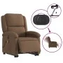 Anhebbarer, elektrisch verstellbarer Massagesessel aus braunem Stoff von , Sessel - Ref: Foro24-3204204, Preis: 377,73 €, Rab...