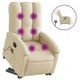 Anhebbarer elektrischer Massagesessel mit cremefarbenem Stoff von , Sessel - Ref: Foro24-3204137, Preis: 340,75 €, Rabatt: %