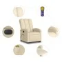 Anhebbarer elektrischer Massagesessel mit cremefarbenem Stoff von , Sessel - Ref: Foro24-3204137, Preis: 340,75 €, Rabatt: %