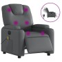 Gray synthetic leather electric reclining massage chair by , Armchairs - Ref: Foro24-3204426, Price: 264,45 €, Discount: %