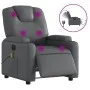 Sillón de masaje reclinable eléctrico cuero sintético gris de , Sillones - Ref: Foro24-3204426, Precio: 288,33 €, Descuento: %