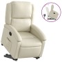 Cream-colored artificial leather liftable recliner chair by , Armchairs - Ref: Foro24-3204227, Price: 262,13 €, Discount: %