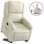 Cream-colored artificial leather liftable recliner chair by , Armchairs - Ref: Foro24-3204227, Price: 280,33 €, Discount: %