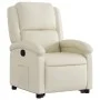 Cream-colored artificial leather liftable recliner chair by , Armchairs - Ref: Foro24-3204227, Price: 280,33 €, Discount: %