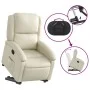 Sillón reclinable elevable cuero artificial color crema de , Sillones - Ref: Foro24-3204227, Precio: 280,22 €, Descuento: %