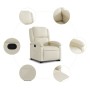 Cream-colored artificial leather liftable recliner chair by , Armchairs - Ref: Foro24-3204227, Price: 262,13 €, Discount: %