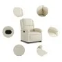Cremefarbener Hebe-Liegestuhl aus Kunstleder von , Sessel - Ref: Foro24-3204227, Preis: 287,02 €, Rabatt: %