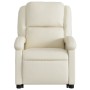 Cream-colored artificial leather liftable recliner chair by , Armchairs - Ref: Foro24-3204227, Price: 262,13 €, Discount: %