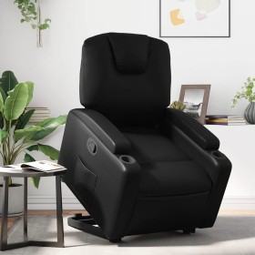Black artificial leather liftable recliner chair by , Armchairs - Ref: Foro24-3204430, Price: 302,32 €, Discount: %