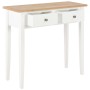 Mesa consola tocador de madera blanca 79x30x74 cm