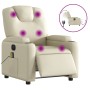 Sillón de masaje reclinable eléctrico cuero sintético crema de , Sillones - Ref: Foro24-3204424, Precio: 291,59 €, Descuento: %