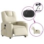 Sillón de masaje reclinable eléctrico cuero sintético crema de , Sillones - Ref: Foro24-3204424, Precio: 291,59 €, Descuento: %