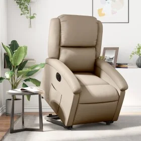 Sillón elevable eléctrico cuero artificial capuchino de , Sillones - Ref: Foro24-3204246, Precio: 355,90 €, Descuento: %