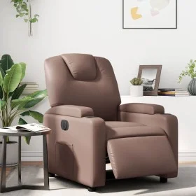 Brown Faux Leather Power Recliner by , Armchairs - Ref: Foro24-3204418, Price: 252,84 €, Discount: %