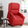Sillón reclinable elevable cuero artificial rojo de , Sillones - Ref: Foro24-3204231, Precio: 280,95 €, Descuento: %