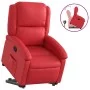 Sillón reclinable elevable cuero artificial rojo de , Sillones - Ref: Foro24-3204231, Precio: 280,95 €, Descuento: %