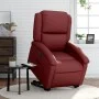 Sillón elevable eléctrico cuero artificial rojo tinto de , Sillones - Ref: Foro24-3204244, Precio: 331,12 €, Descuento: %
