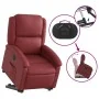 Sillón elevable eléctrico cuero artificial rojo tinto de , Sillones - Ref: Foro24-3204244, Precio: 331,12 €, Descuento: %