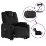Black synthetic leather electric lifting massage chair by , Armchairs - Ref: Foro24-3204451, Price: 352,06 €, Discount: %