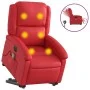 Sillón de majaje elevable eléctrico cuero artificial rojo de , Sillones - Ref: Foro24-3204252, Precio: 343,93 €, Descuento: %