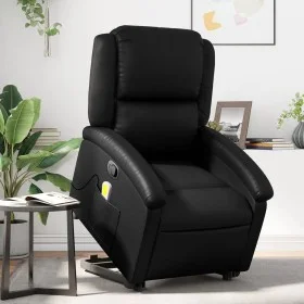 Black Artificial Leather Foot Massage Recliner by , Armchairs - Ref: Foro24-3204233, Price: 297,16 €, Discount: %