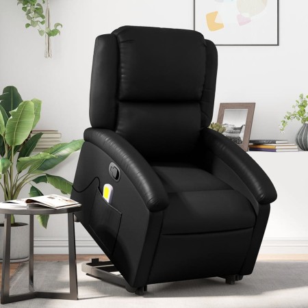 Black Artificial Leather Foot Massage Recliner by , Armchairs - Ref: Foro24-3204233, Price: 282,20 €, Discount: %
