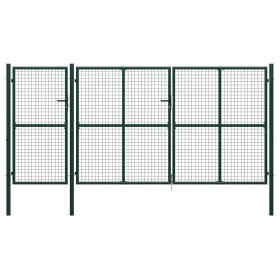 Grünes Gartentor aus Stahl 400x150 cm von vidaXL, Gartentore - Ref: Foro24-144313, Preis: 597,26 €, Rabatt: %