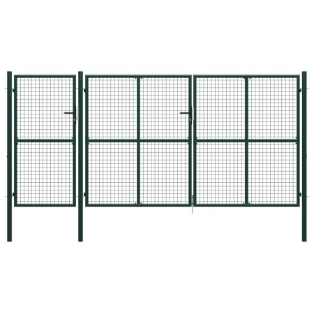 Grünes Gartentor aus Stahl 400x150 cm von vidaXL, Gartentore - Ref: Foro24-144313, Preis: 611,99 €, Rabatt: %