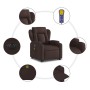 Sillón masaje eléctrico reclinable elevable tela marrón oscuro de , Sillones - Ref: Foro24-3204523, Precio: 336,67 €, Descuen...