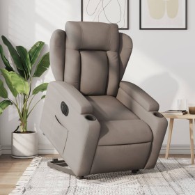 Electric lifting recliner chair in taupe gray fabric by , Armchairs - Ref: Foro24-3204514, Price: 351,60 €, Discount: %
