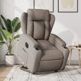Elektrisch anhebbarer Liegestuhl aus taupegrauem Stoff von , Sessel - Ref: Foro24-3204514, Preis: 375,08 €, Rabatt: %