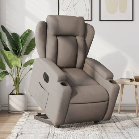 Electric lifting recliner chair in taupe gray fabric by , Armchairs - Ref: Foro24-3204514, Price: 375,08 €, Discount: %