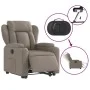 Electric lifting recliner chair in taupe gray fabric by , Armchairs - Ref: Foro24-3204514, Price: 375,08 €, Discount: %