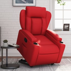 Red artificial leather lifting recliner by , Armchairs - Ref: Foro24-3204549, Price: 307,68 €, Discount: %